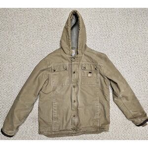 Carhartt Sherpa-Lined Hooded Bartlett Jacket Tan 102285 316 Men's Large Tall‎